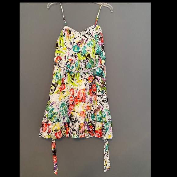 Splatter Paint Short Flowy Dress - Picture 2 of 6